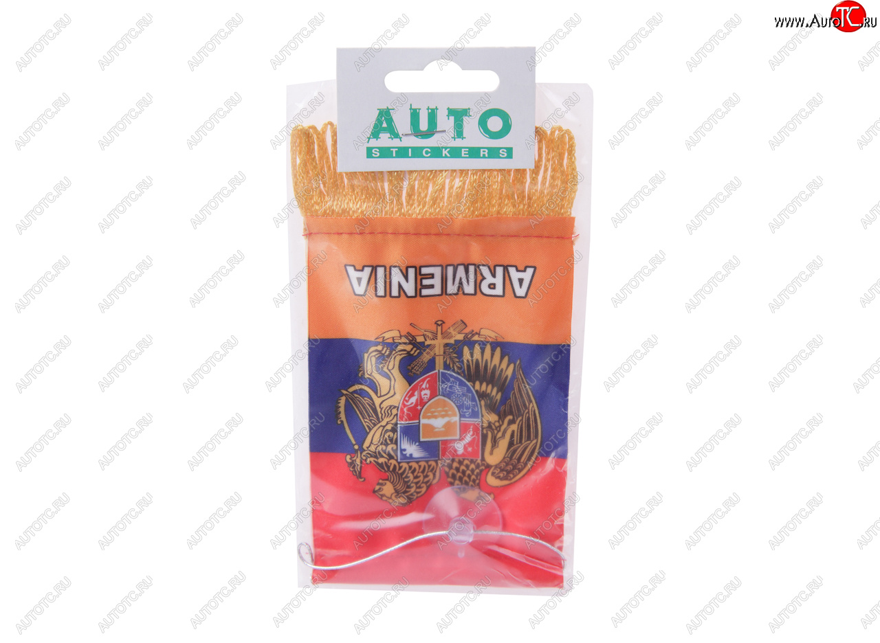 172 р. Вымпел ARMENIA с бахромой (8х12см) на присоске AUTOSTICKERS 06262  с доставкой в г. Пермь