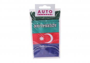 Вымпел AZERBAIJAN с бахромой (8х12см) на присоске AUTOSTICKERS 06263