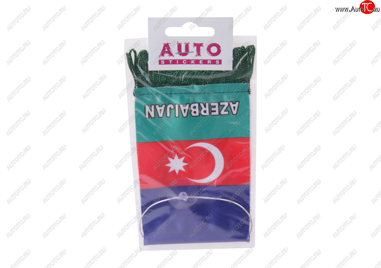 170 р. Вымпел AZERBAIJAN с бахромой (8х12см) на присоске AUTOSTICKERS 06263  с доставкой в г. Пермь
