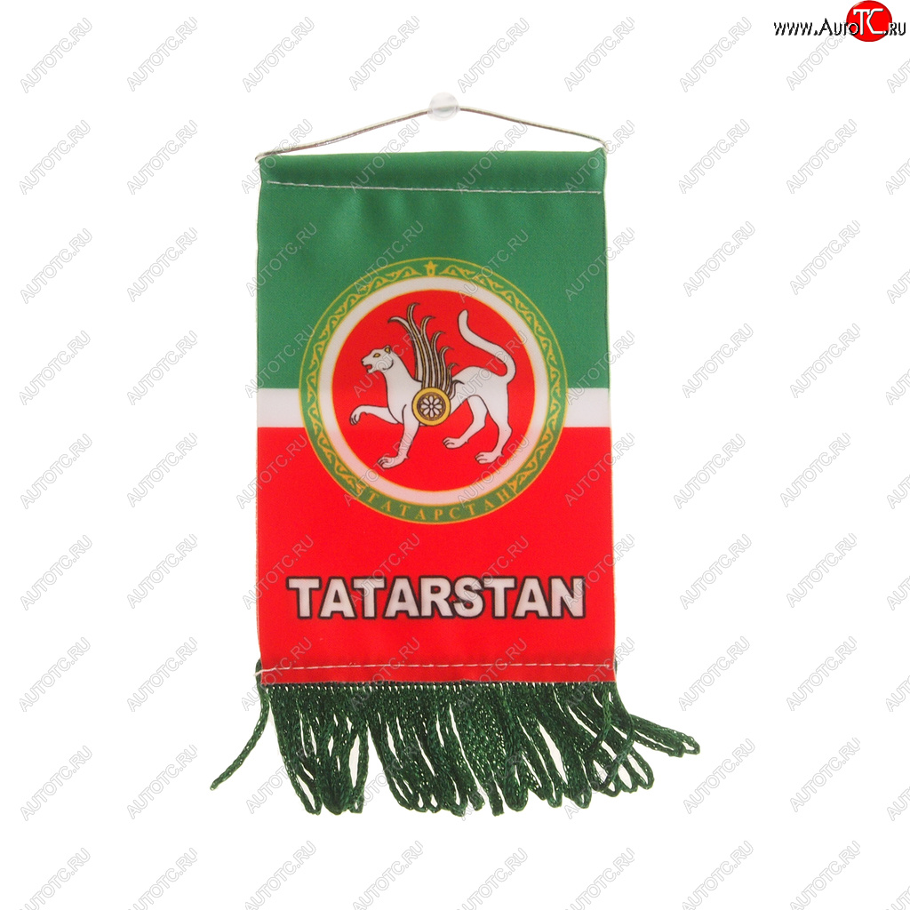172 р. Вымпел TATARSTAN с бахромой (8х12см) на присоске AUTOSTICKERS 06271057538  с доставкой в г. Пермь