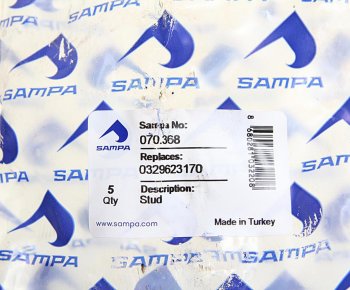 211 р. Шпилька колеса BPW GIGANT (M22х1.5х61, M22х2.0х48 L=113мм) SAMPA SAMPA 070.368  с доставкой в г. Пермь. Увеличить фотографию 2