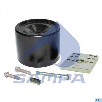4 849 р. Ремкомплект BPW пневморессоры (стакан,палец,болты,плита) SAMPA SAMPA 070.645  с доставкой в г. Пермь. Увеличить фотографию 1