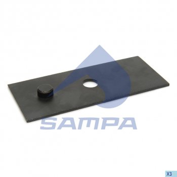 579 р. Пластина BPW рессоры (235х98х5) SAMPA SAMPA 071.016  с доставкой в г. Пермь. Увеличить фотографию 1