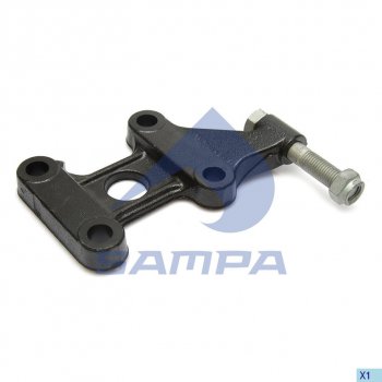 4 999 р. Подкладка BPW рессоры с креплением под амортизатор правая SAMPA SAMPA 071.052  с доставкой в г. Пермь. Увеличить фотографию 1