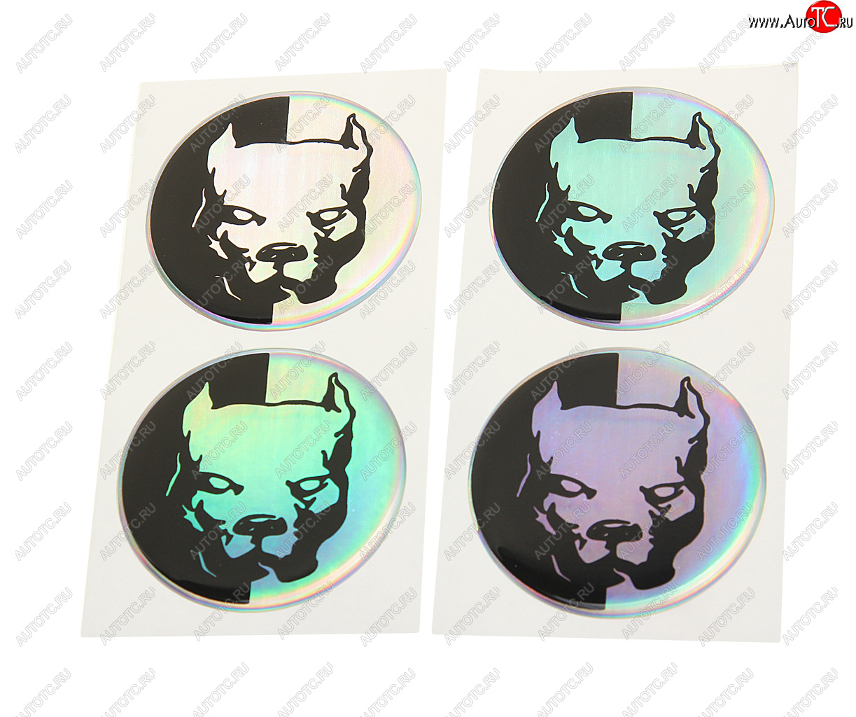 264 р. Эмблема диска колесного Pitbul негатив (6см) комплект 4шт. AUTOSTICKERS AUTOSTICKERS 071879  с доставкой в г. Пермь