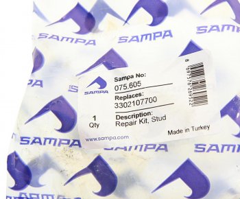 469 р. Шпилька колеса SAF (М22х1.5х83) в сборе (гайка 04938,гровер 01245) SAMPA SAMPA 075.605  с доставкой в г. Пермь. Увеличить фотографию 2