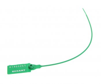 12 р. Пломба пластиковая L=220мм номерная (зеленая) REXANT REXANT 07-6113  с доставкой в г. Пермь. Увеличить фотографию 1