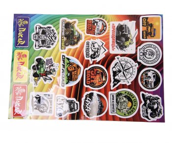 349 р. Наклейка виниловая вырезанная Stiker-boom 4х4 №3  35х50см в наборе 1 лист AUTOSTICKERS AUTOSTICKERS 078649  с доставкой в г. Пермь. Увеличить фотографию 1