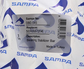 246 р. Втулка стабилизатора RENAULT Midlum заднего (38x64.581x76.5мм) SAMPA SAMPA 080.045  с доставкой в г. Пермь. Увеличить фотографию 3