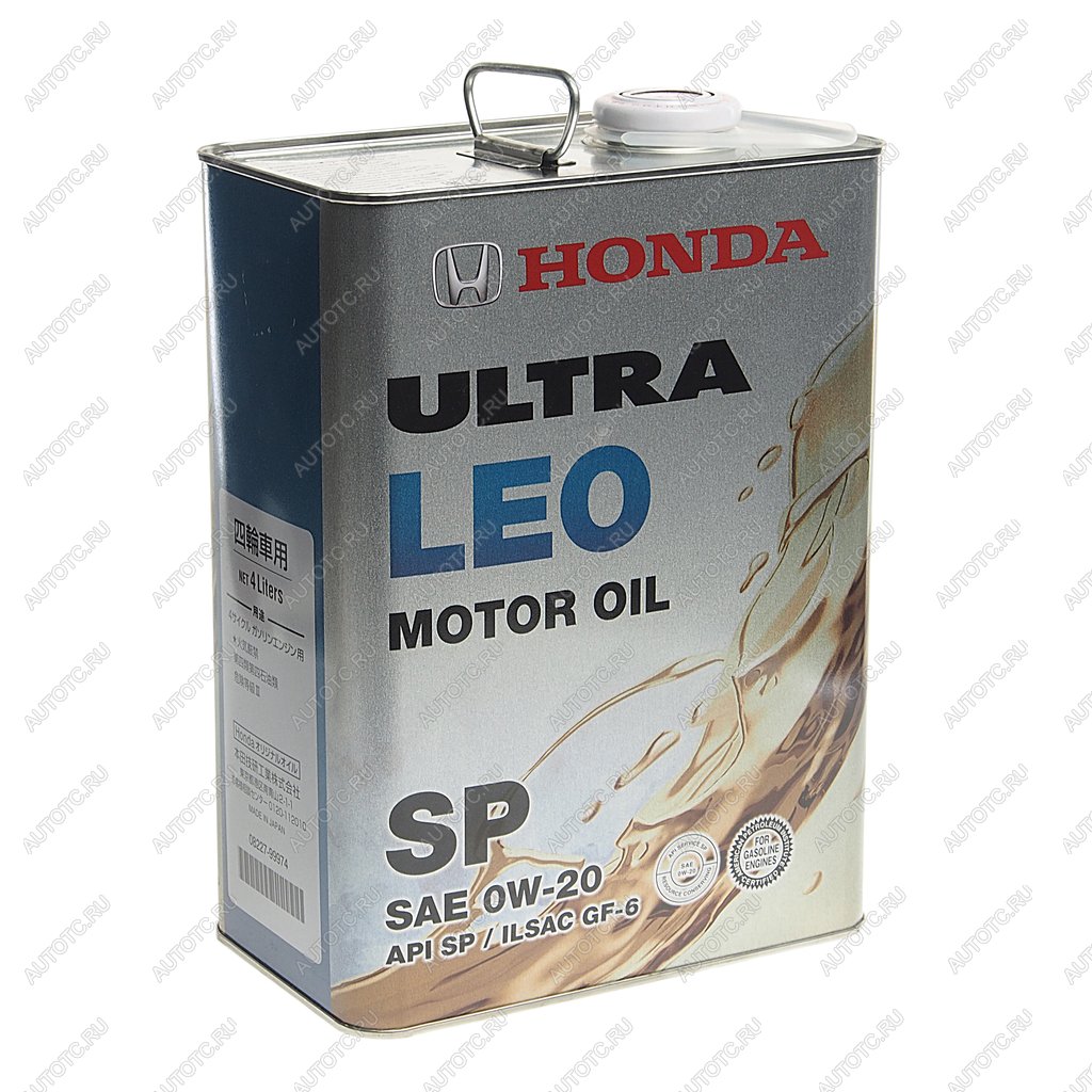 6 649 р. Масло моторное HONDA 0W20 синт.4л ULTRA LEO SN OE HONDA 08227-99974  с доставкой в г. Пермь
