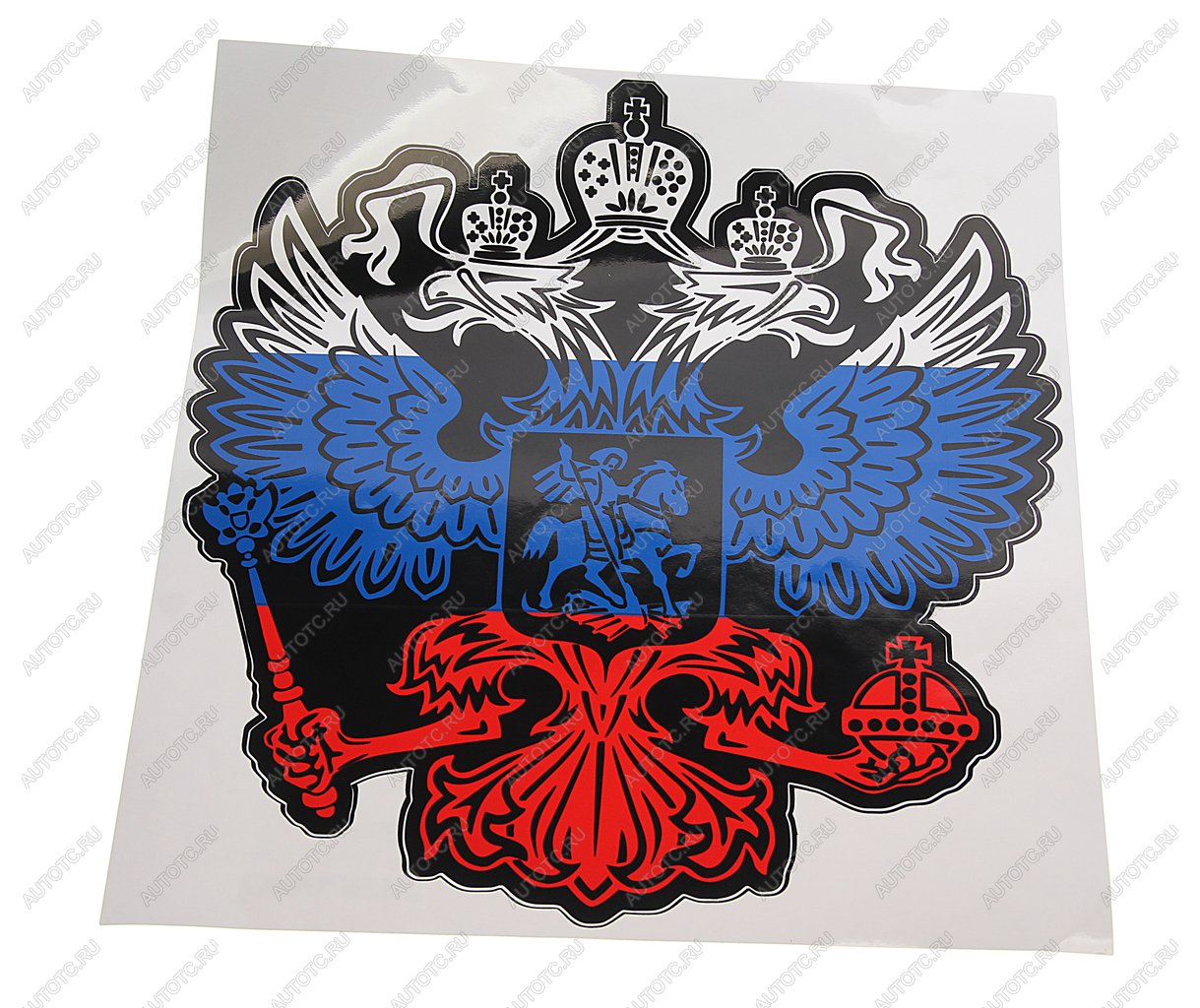 281 р. Наклейка виниловая вырезанная Герб РОССИИ 30х33см полноцветная AUTOSTICKERS AUTOSTICKERS 083032  с доставкой в г. Пермь