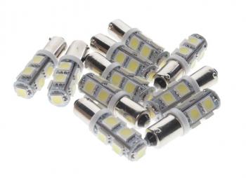 26 р. Лампа светодиодная 12V T4W BA9s 6000K 9 SMD 5050 White MEGA ELECTRIC MEGA ELECTRIC 090131w  с доставкой в г. Пермь. Увеличить фотографию 1