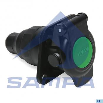 1 329 р. Разъем электрический прицепа ISO 12098 15-полюсный АБС (розетка) SAMPA SAMPA 095.159  с доставкой в г. Пермь. Увеличить фотографию 1