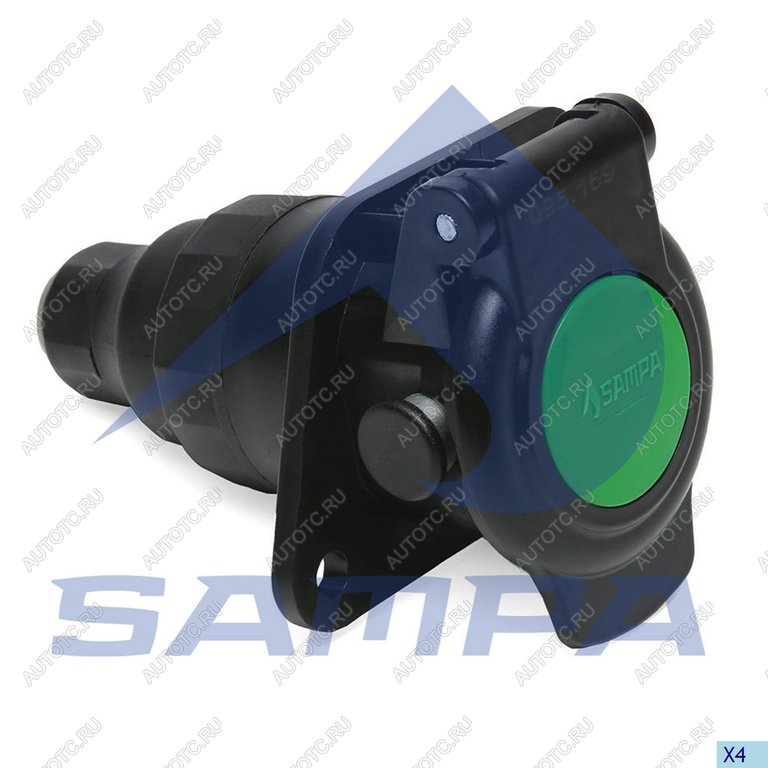 1 329 р. Разъем электрический прицепа ISO 12098 15-полюсный АБС (розетка) SAMPA SAMPA 095.159  с доставкой в г. Пермь
