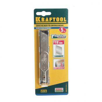 379 р. Лезвие для ножа сегментированное 18мм 5шт. Solingen KRAFTOOL KRAFTOOL 09605-tin-18-s5_z01z02  с доставкой в г. Пермь. Увеличить фотографию 1