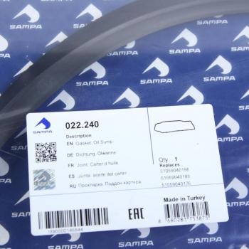2 499 р. Прокладка MAN дв.D2866LF20,D2876 картера масляного (резина) SAMPA SAMPA 022.240  с доставкой в г. Пермь. Увеличить фотографию 2