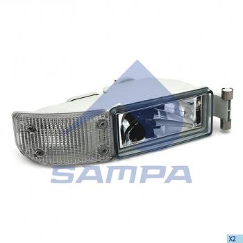 3 099 р. Фара противотуманная MAN TGA с белым указателем поворота правая SAMPA SAMPA 024.086  с доставкой в г. Пермь. Увеличить фотографию 1