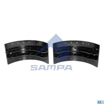 5 399 р. Колодки тормозные VOLVO FM,FM13 (ширина накладки 175мм,WVA19090) (2шт.) SAMPA SAMPA 030.647  с доставкой в г. Пермь. Увеличить фотографию 1