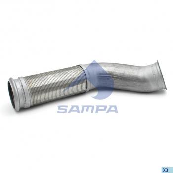 7 649 р. Труба приемная глушителя VOLVO FH с гофрой SAMPA SAMPA 034.481  с доставкой в г. Пермь. Увеличить фотографию 1