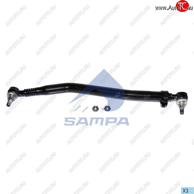 6 199 р. Тяга рулевая VOLVO продольная L=863 SAMPA SAMPA 097.551-01  с доставкой в г. Пермь