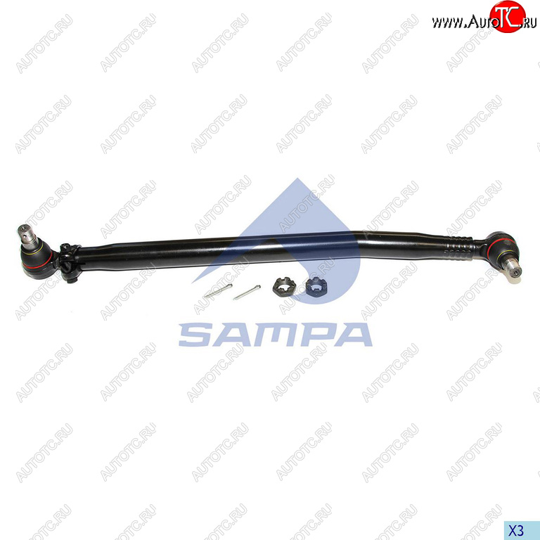 4 849 р. Тяга рулевая DAF продольная L=867 SAMPA SAMPA 097.581-01  с доставкой в г. Пермь