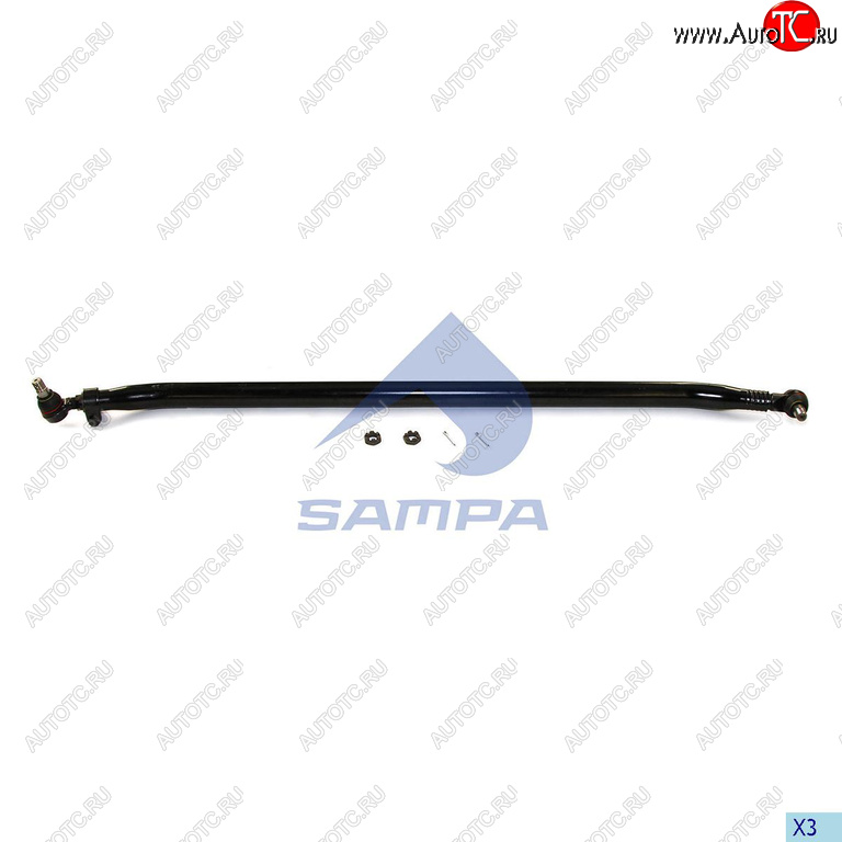 8 999 р. Тяга рулевая RENAULT поперечная L=1655 SAMPA SAMPA 097.597-01  с доставкой в г. Пермь