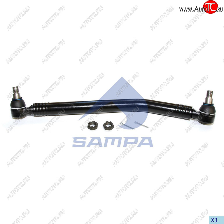 3 999 р. Тяга рулевая SCANIA продольная L=601мм SAMPA SAMPA 097.669-01  с доставкой в г. Пермь