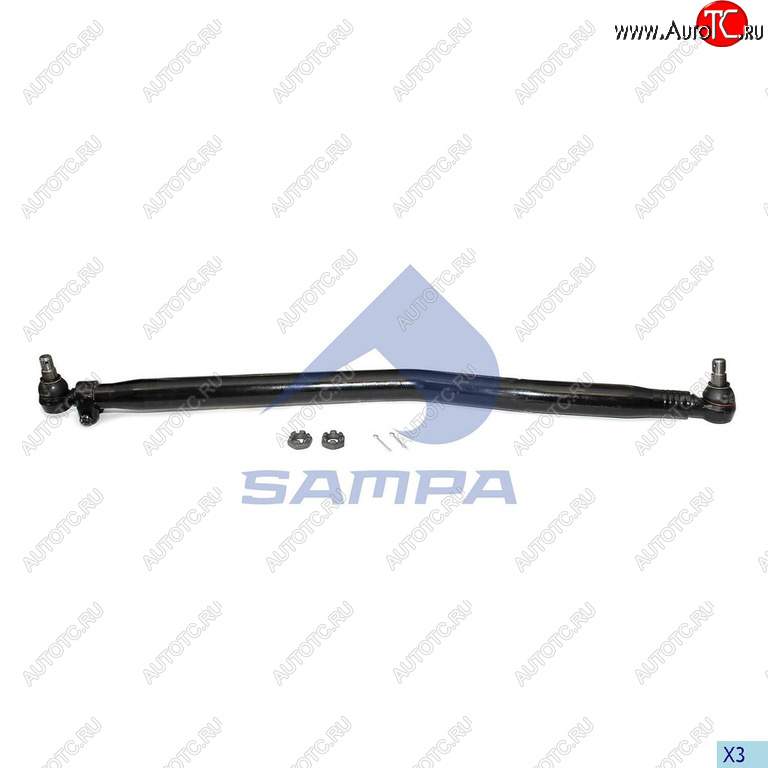 7 799 р. Тяга рулевая SCANIA 4 F,K,N series продольная L=1272мм SAMPA SAMPA 097.767-01  с доставкой в г. Пермь