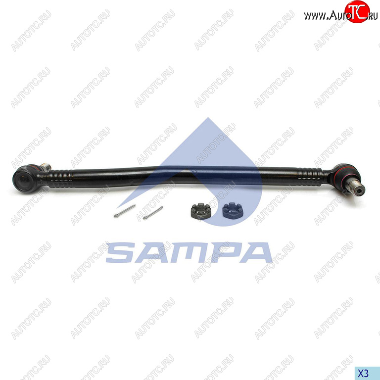 4 599 р. Тяга рулевая MERCEDES продольная L=711мм SAMPA SAMPA 097.786-01  с доставкой в г. Пермь