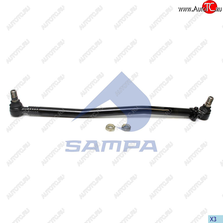 3 179 р. Тяга рулевая MERCEDES Actros MP2,MP3 продольная L=953 SAMPA SAMPA 097.787-01  с доставкой в г. Пермь