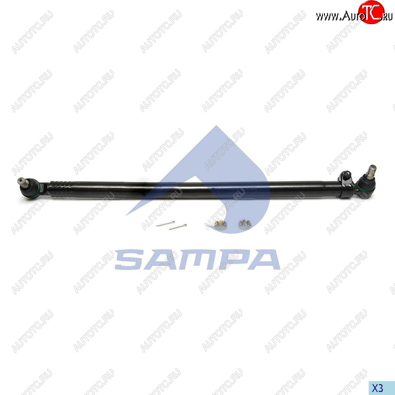 4 199 р. Тяга рулевая MAN продольная L=820мм SAMPA SAMPA 097.803-01  с доставкой в г. Пермь