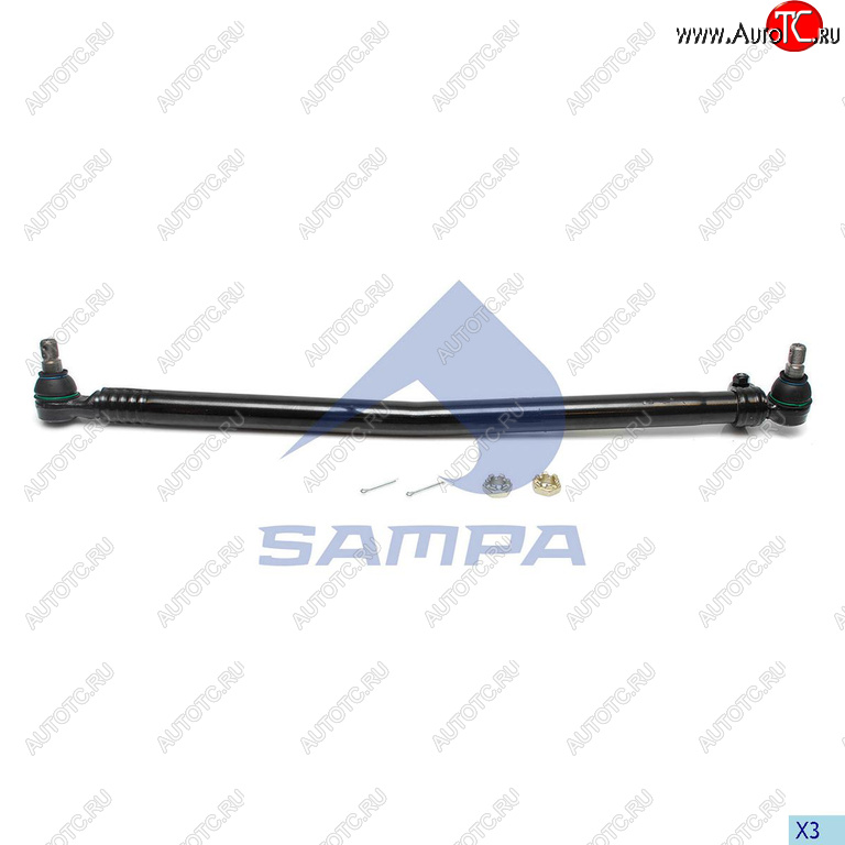 3 399 р. Тяга рулевая MAN продольная L=820мм SAMPA SAMPA 097.812-01  с доставкой в г. Пермь