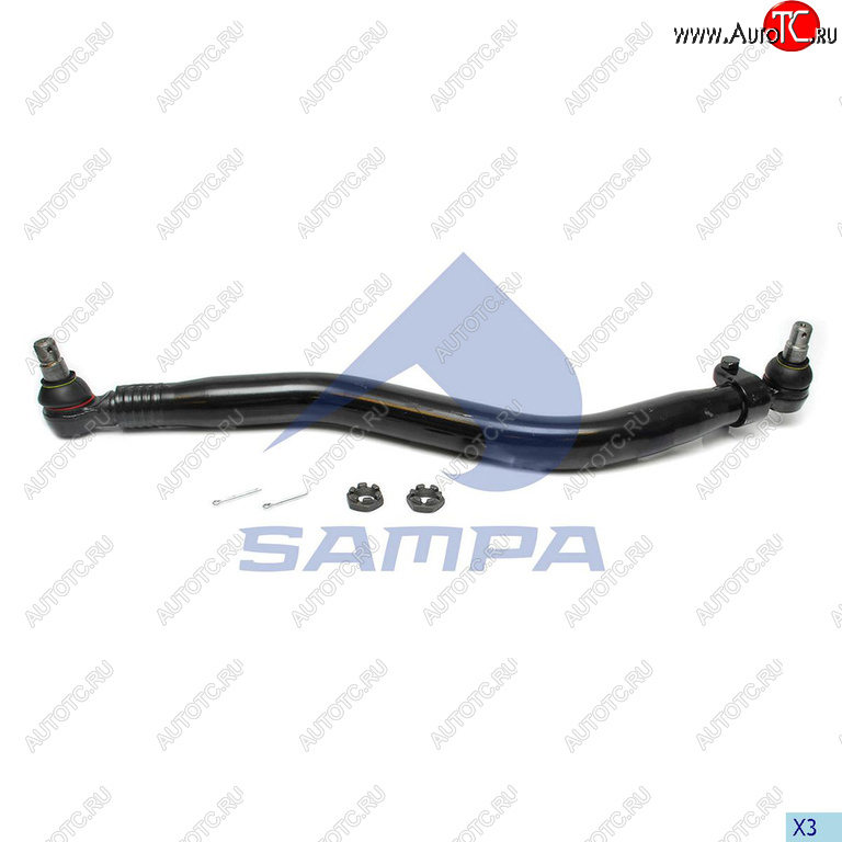 6 199 р. Тяга рулевая VOLVO RENAULT продольная L=830мм SAMPA SAMPA 097.859-01  с доставкой в г. Пермь