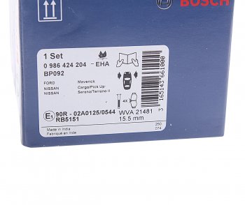3 279 р. Колодки тормозные передние (4шт.) BOSCH Nissan Terrano2 R50 дорестайлинг (1995-1999)  с доставкой в г. Пермь. Увеличить фотографию 4