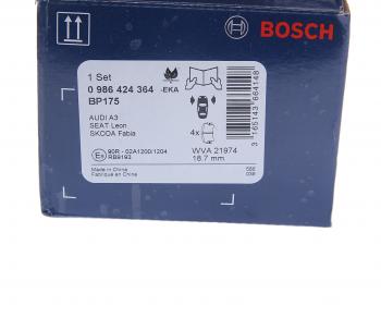 2 279 р. Колодки тормозные передние (4шт.) BOSCH Audi A3 8L1 хэтчбэк 3 дв. дорестайлинг (1996-2000)  с доставкой в г. Пермь. Увеличить фотографию 4