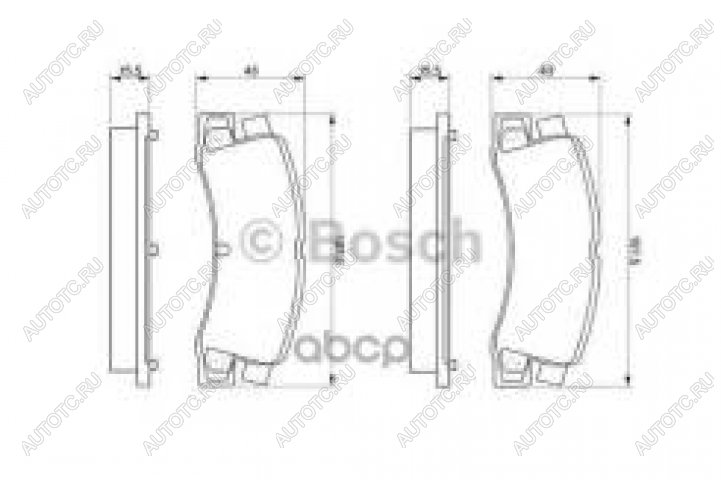 1 499 р. Колодки тормозные передние (4шт.) BOSCH KIA Carens FC, RS дорестайлинг (1999-2002)  с доставкой в г. Пермь