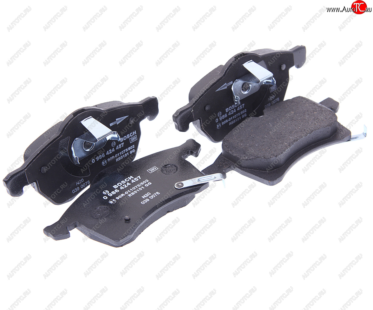 2 899 р. Колодки тормозные передние (4шт.) BOSCH Opel Astra G седан (1998-2005)  с доставкой в г. Пермь