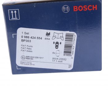 1 449 р. Колодки тормозные передние (4шт.) BOSCH Fiat Doblo 223 дорестайлинг (2000-2005)  с доставкой в г. Пермь. Увеличить фотографию 4