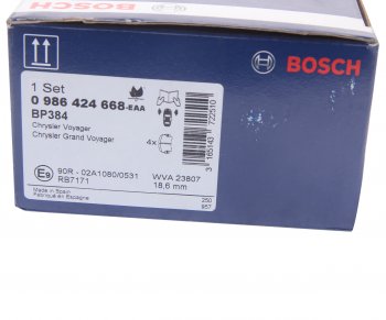 4 069 р. Колодки тормозные передние (4шт.) BOSCH Chrysler Voyager RG минивэн рестайлинг (2004-2007)  с доставкой в г. Пермь. Увеличить фотографию 4