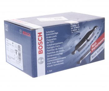 2 199 р. Колодки тормозные передние (4шт.) BOSCH Hyundai Santa Fe SM (2000-2012)  с доставкой в г. Пермь. Увеличить фотографию 3