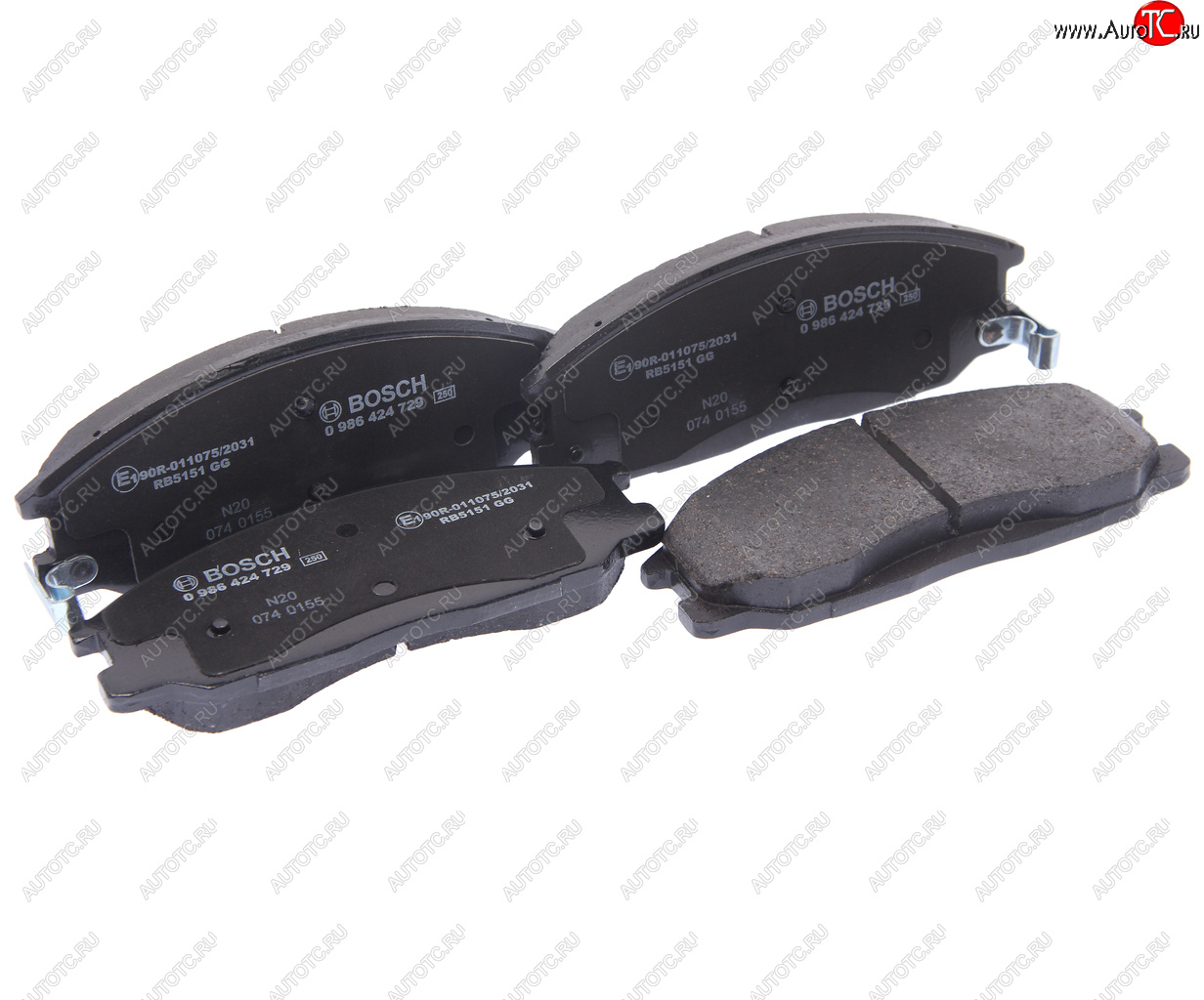 2 199 р. Колодки тормозные передние (4шт.) BOSCH Hyundai Santa Fe SM (2000-2012)  с доставкой в г. Пермь