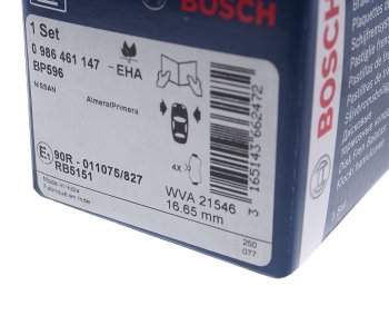 1 649 р. Колодки тормозные передние (4шт.) BOSCH Nissan Primera седан P11 дорестайлинг (1995-2000)  с доставкой в г. Пермь. Увеличить фотографию 3