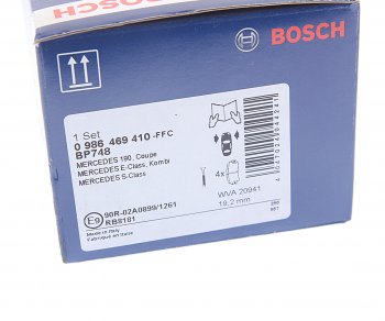 2 579 р. Колодки тормозные передние (4шт.) BOSCH Mercedes-Benz E-Class W124 седан дорестайлинг (1984-1993)  с доставкой в г. Пермь. Увеличить фотографию 4