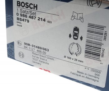 2 099 р. Колодки тормозные задние барабанные (4шт.) BOSCH Opel Astra F седан рестайлинг (1994-1998)  с доставкой в г. Пермь. Увеличить фотографию 4