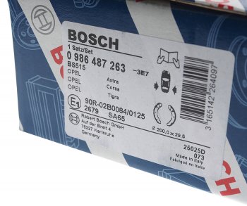 1 399 р. Колодки тормозные задние барабанные (4шт.) BOSCH Opel Astra F седан рестайлинг (1994-1998)  с доставкой в г. Пермь. Увеличить фотографию 4