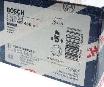 1 799 р. Колодки тормозные задние барабанные 4шт. BOSCH Suzuki Liana седан (2001-2008)  с доставкой в г. Пермь. Увеличить фотографию 4