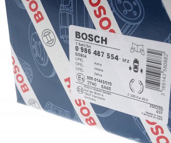 3 199 р. Колодки тормозные задние барабанные 4шт. BOSCH Opel Vectra A седан рестайлинг (1992-1995)  с доставкой в г. Пермь. Увеличить фотографию 3