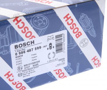 2 579 р. Колодки тормозные задние барабанные 4шт. BOSCH Ford Fiesta 6 хэтчбэк 5 дв. рестайлинг (2012-2019)  с доставкой в г. Пермь. Увеличить фотографию 4