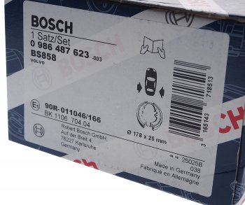 2 899 р. Колодки тормозные задние барабанные (4шт.) BOSCH Volvo S60 RS,RH седан дорестайлинг (2000-2004)  с доставкой в г. Пермь. Увеличить фотографию 4