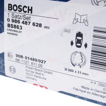 1 349 р. Колодки тормозные задние (4шт.) BOSCH Chevrolet Spark M200,250 (2005-2010)  с доставкой в г. Пермь. Увеличить фотографию 5